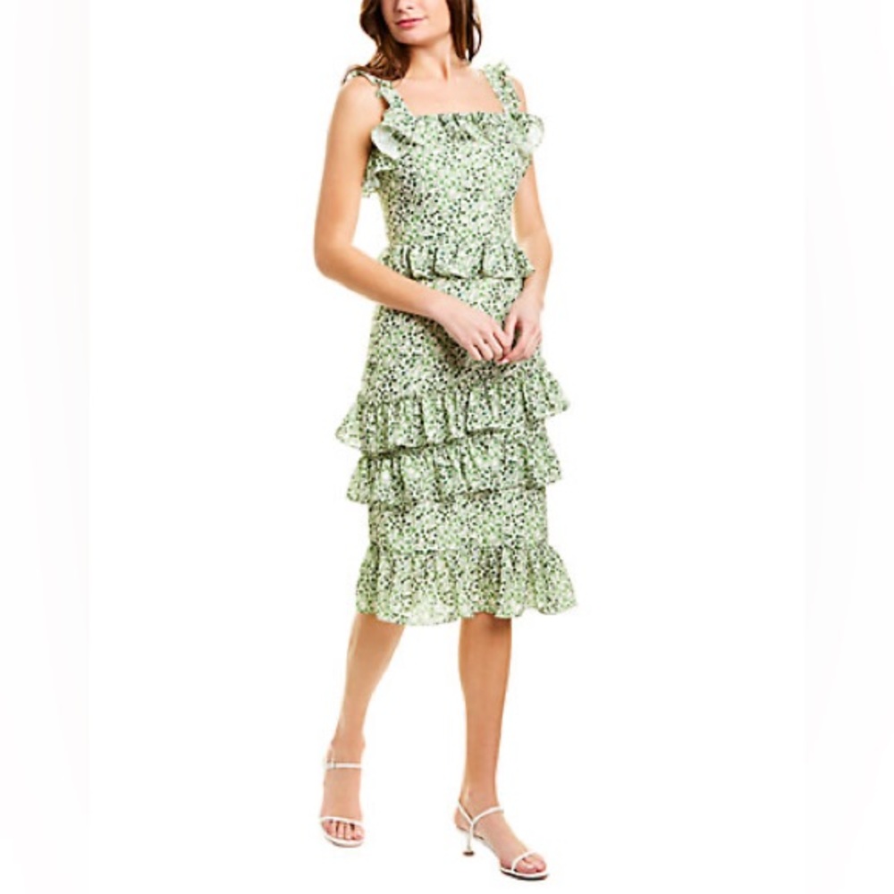 Alexia Admor Liv Floral Ruffle Midi Dress